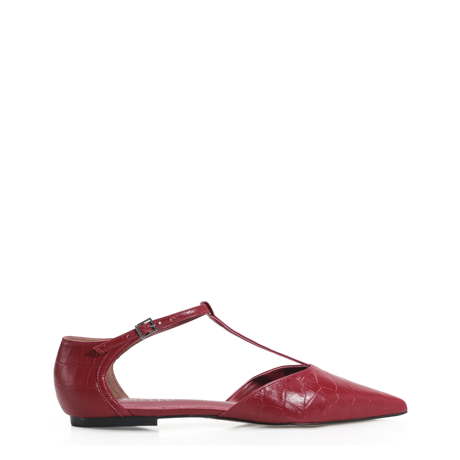 Sapatilha Croco Couro Vermelho