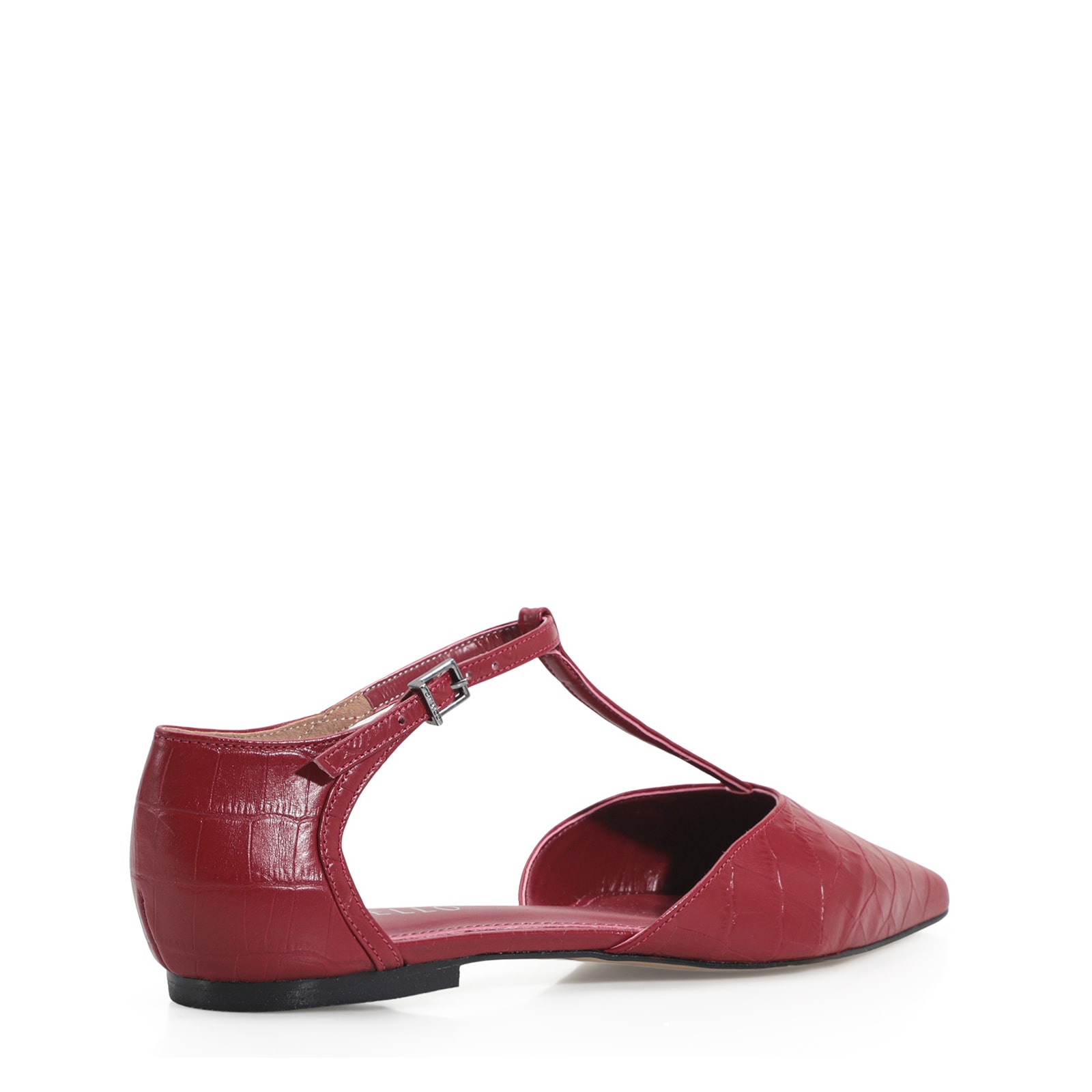Sapatilha Croco Couro Vermelho