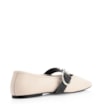 Sapatilha Esferas Couro Off White/Preto Fivela - imagem 4