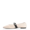 Sapatilha Esferas Couro Off White/Preto Fivela - imagem 5