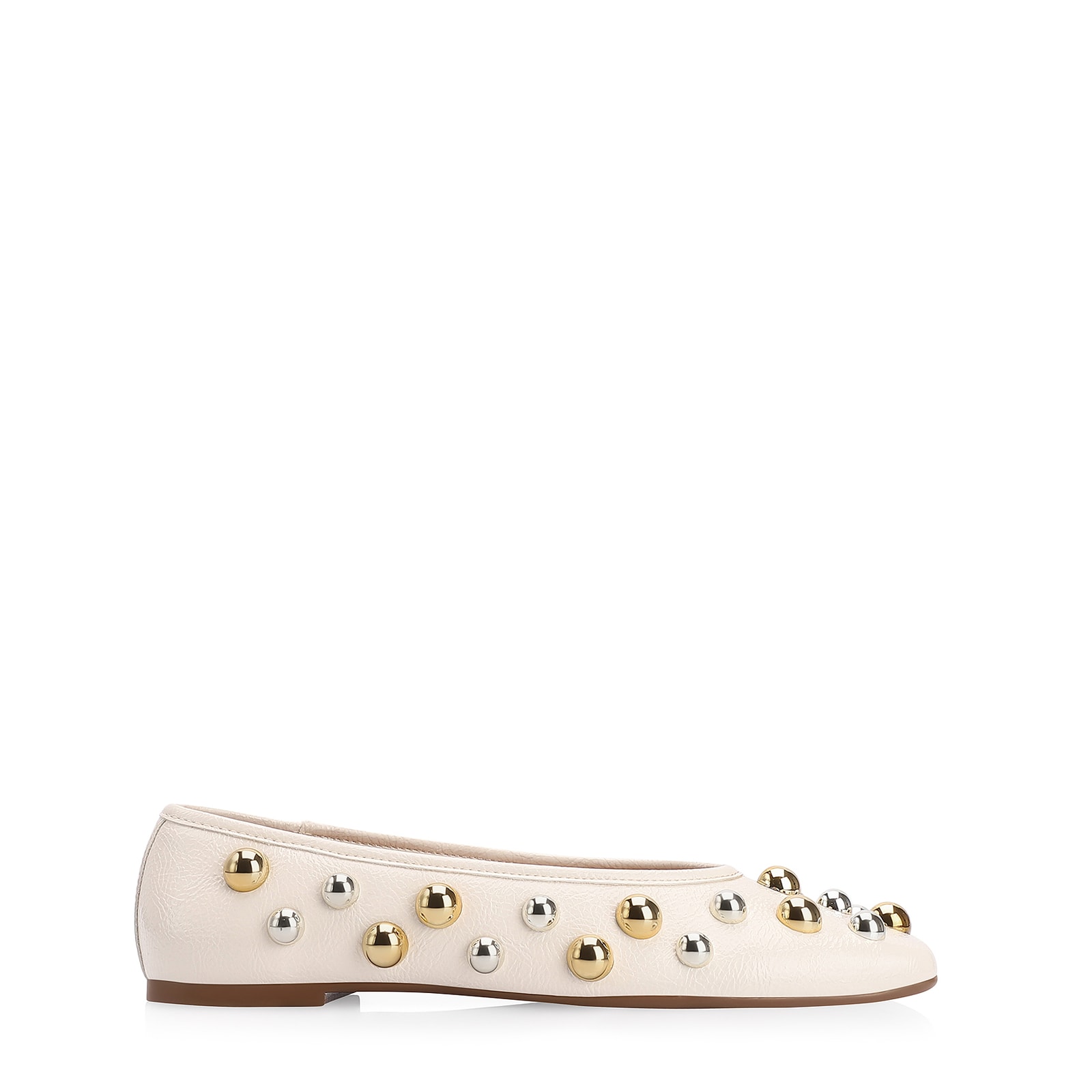 Sapatilha Esferas Verniz Off White