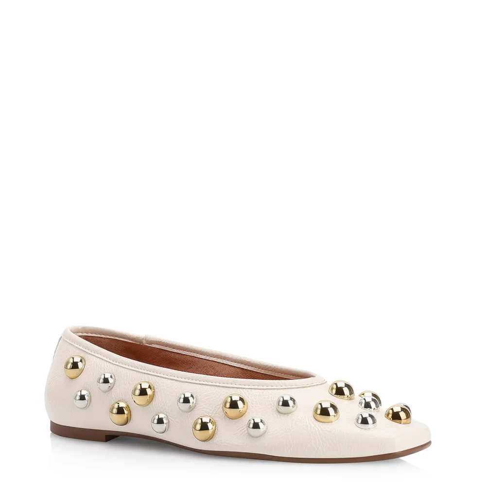 Sapatilha Esferas Verniz Off White