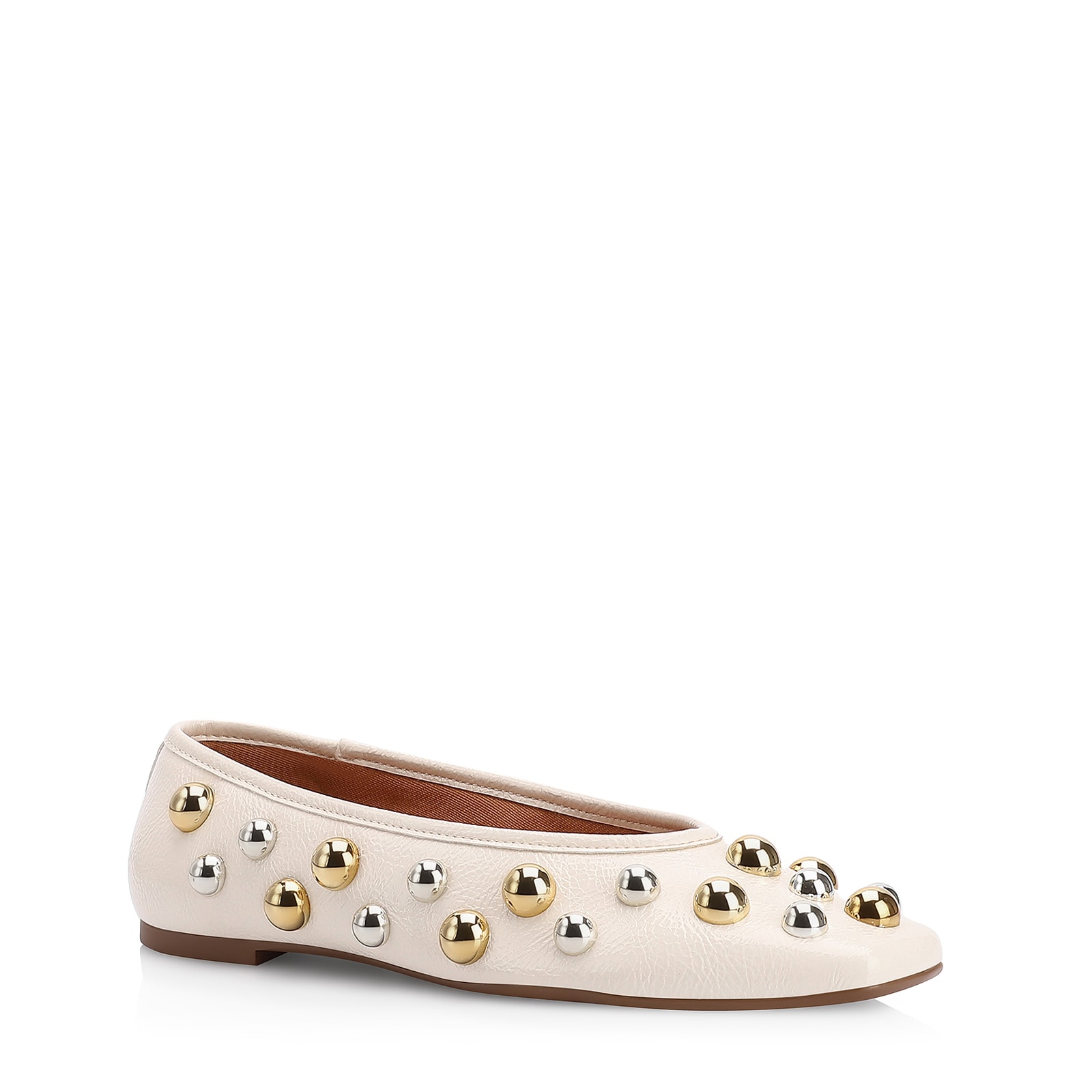 Sapatilha Esferas Verniz Off White