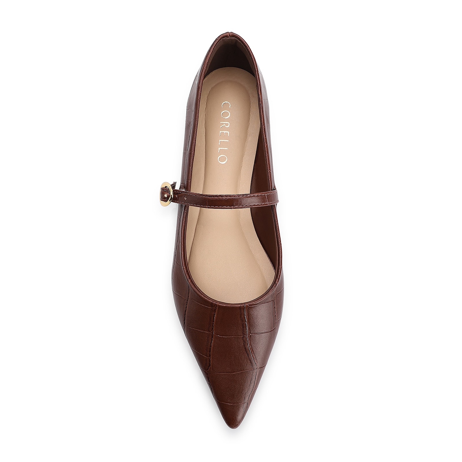 Sapatilha Fivela Alt Croco Marrom
