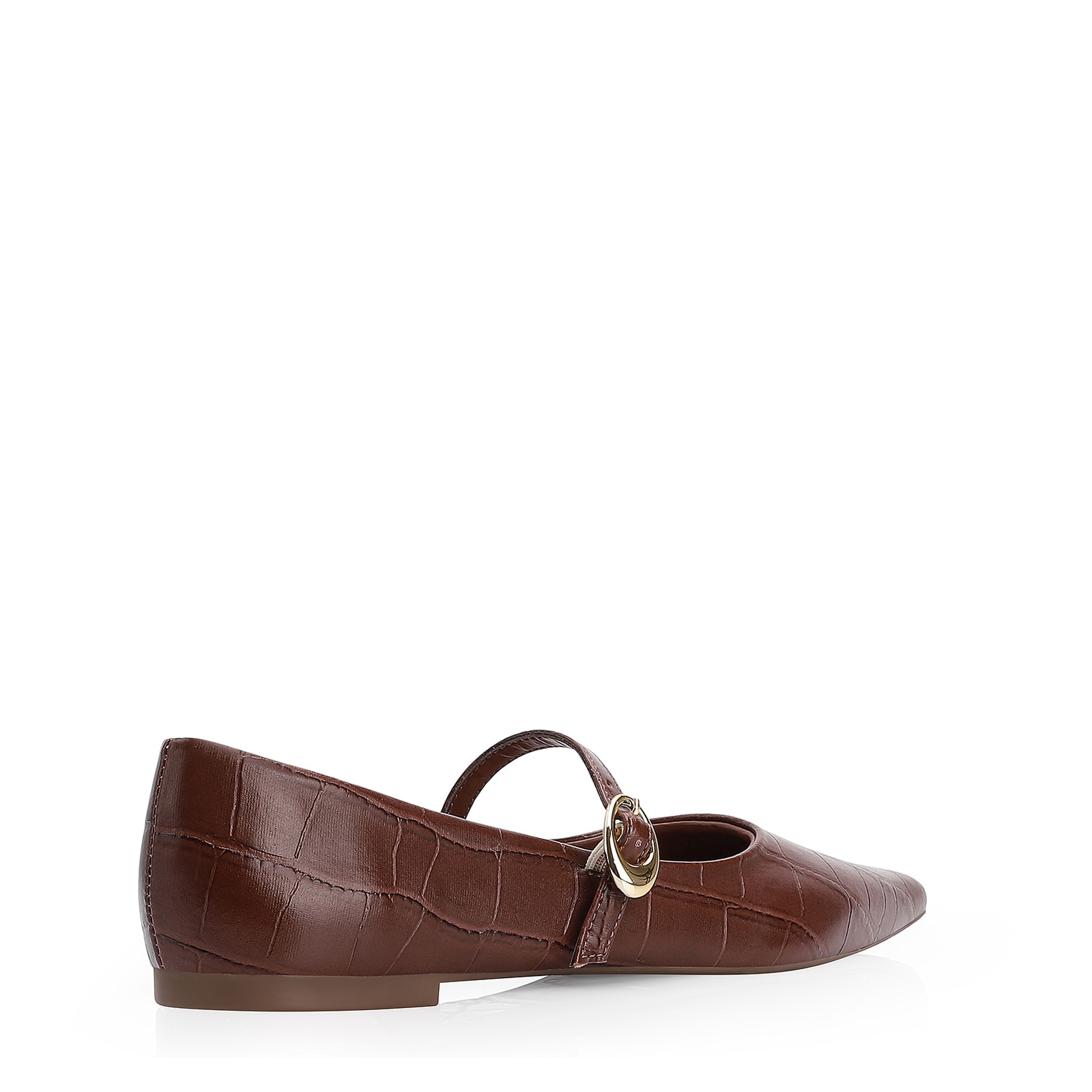 Sapatilha Fivela Alt Croco Marrom