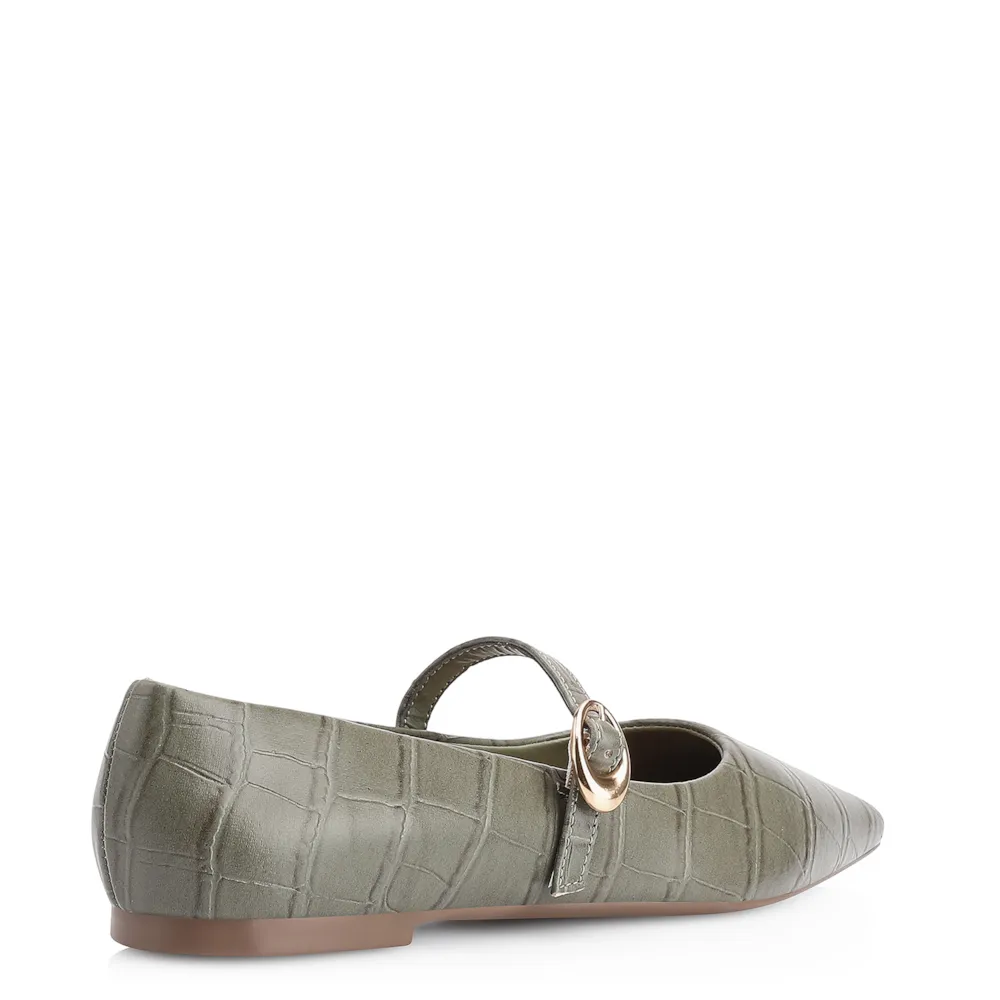 Sapatilha Fivela Alt Croco Verde - imagem 3