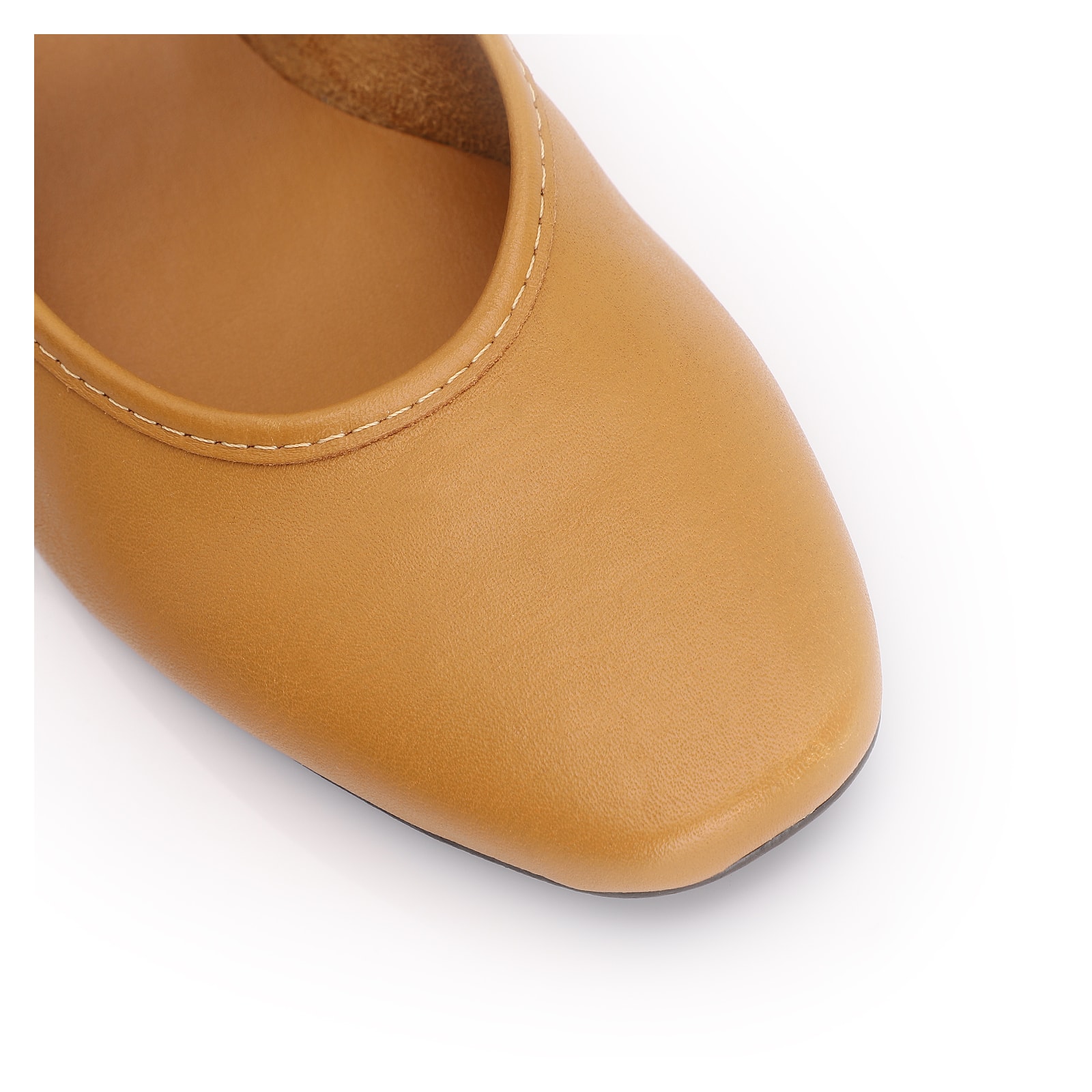 Sapatilha Fivela Couro Amarelo