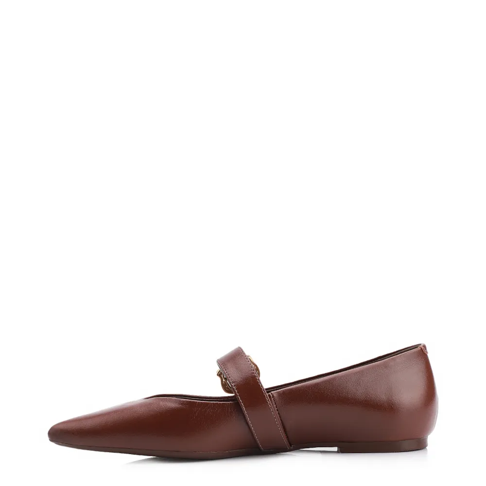Sapatilha Fivela Couro Marrom - imagem 5