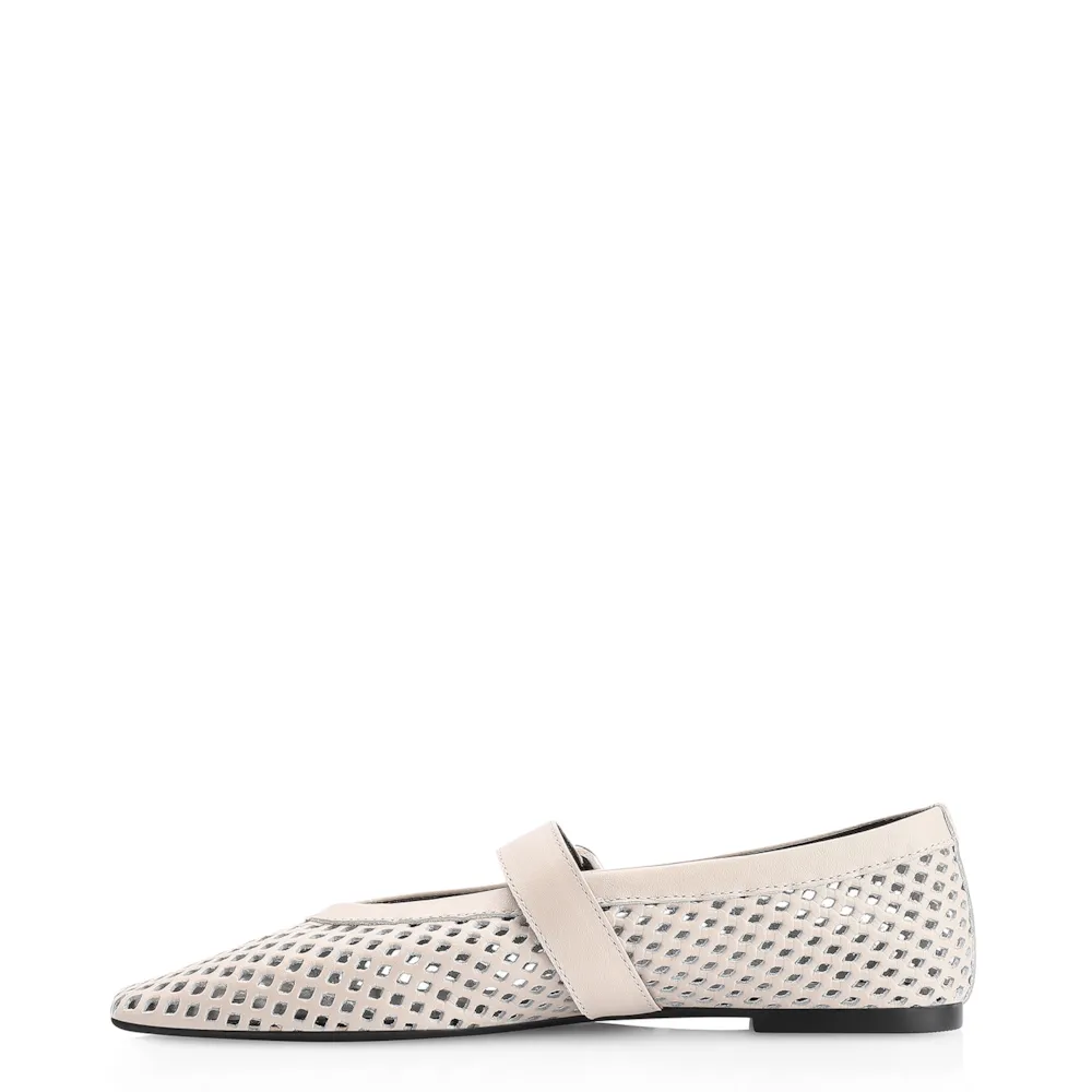 Sapatilha Fivela Couro Off White - imagem 5
