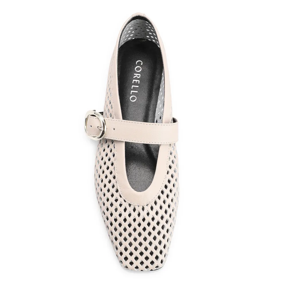 Sapatilha Fivela Couro Off White - imagem 6