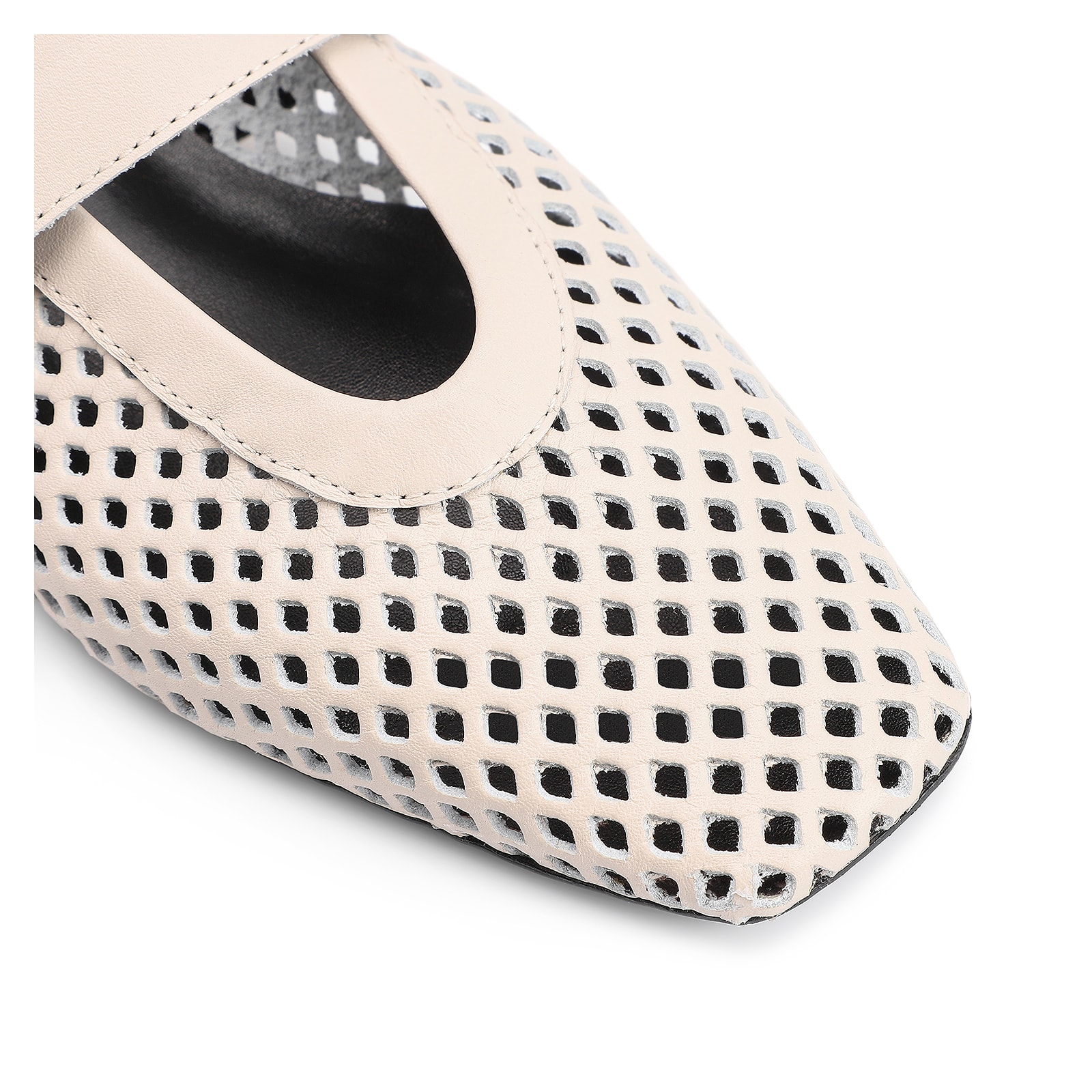 Sapatilha Fivela Couro Off White
