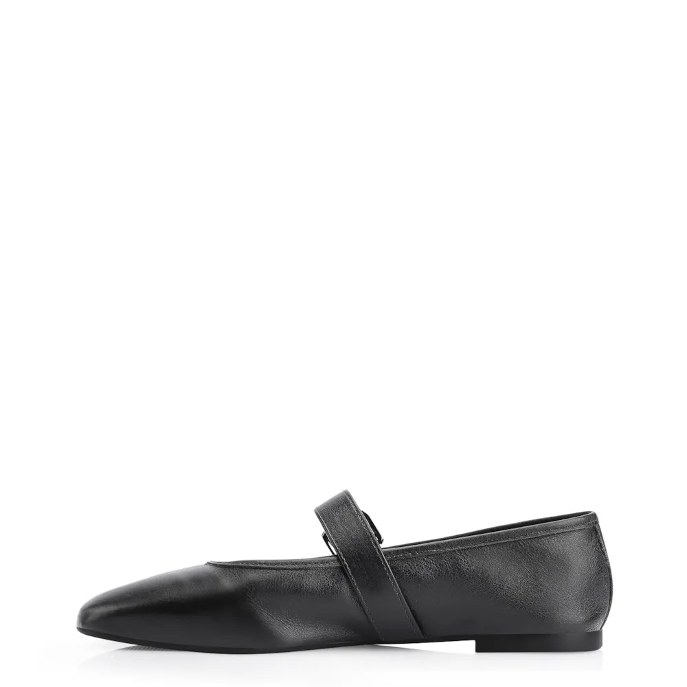 Sapatilha Fivela Couro Preto - imagem 5