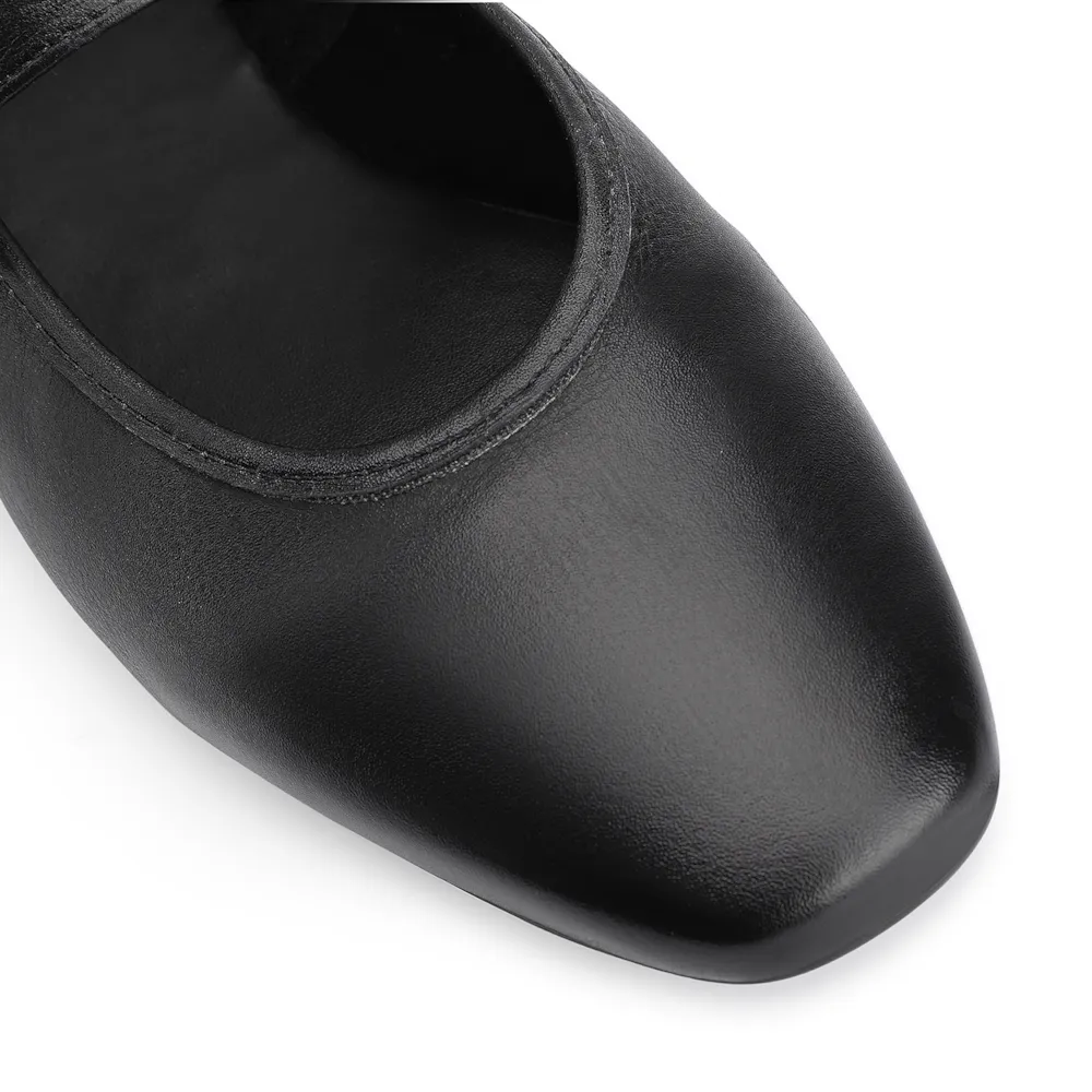 Sapatilha Fivela Couro Preto - imagem 7