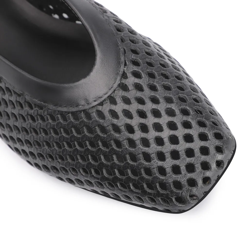 Sapatilha Fivela Couro Preto - imagem 6