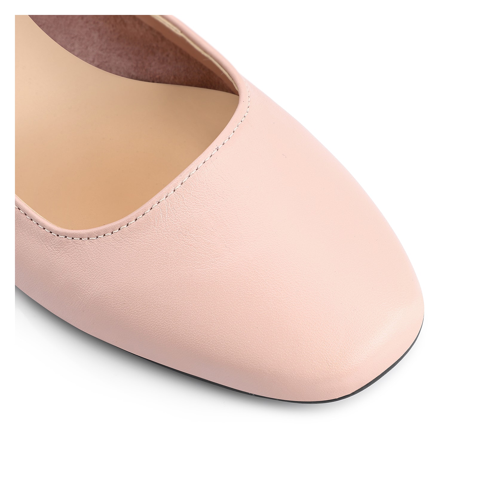 Sapatilha Fivela Couro Rosa