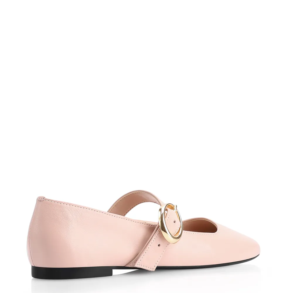 Sapatilha Fivela Couro Rosa - imagem 3