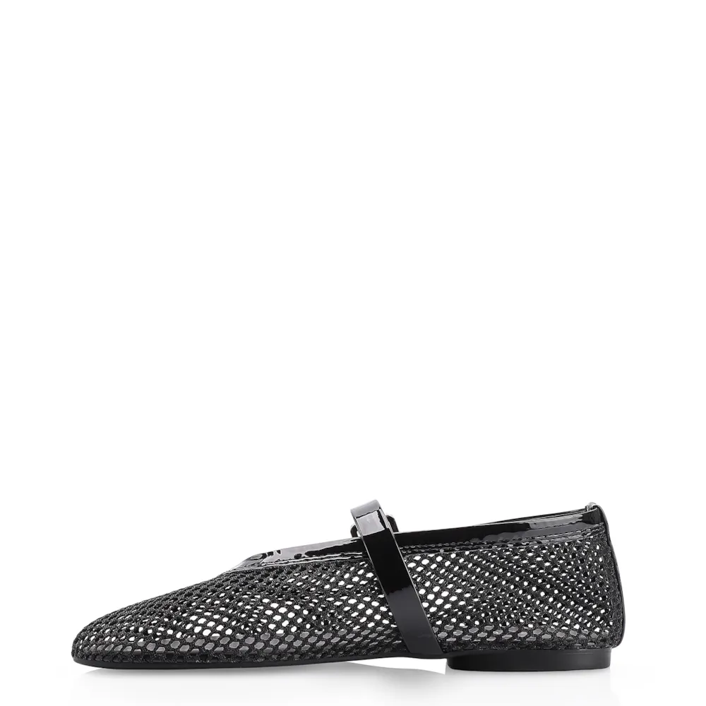 Sapatilha Fivela Tela/Verniz Preto - imagem 4