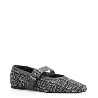 Tweed Preto/Verniz Preto