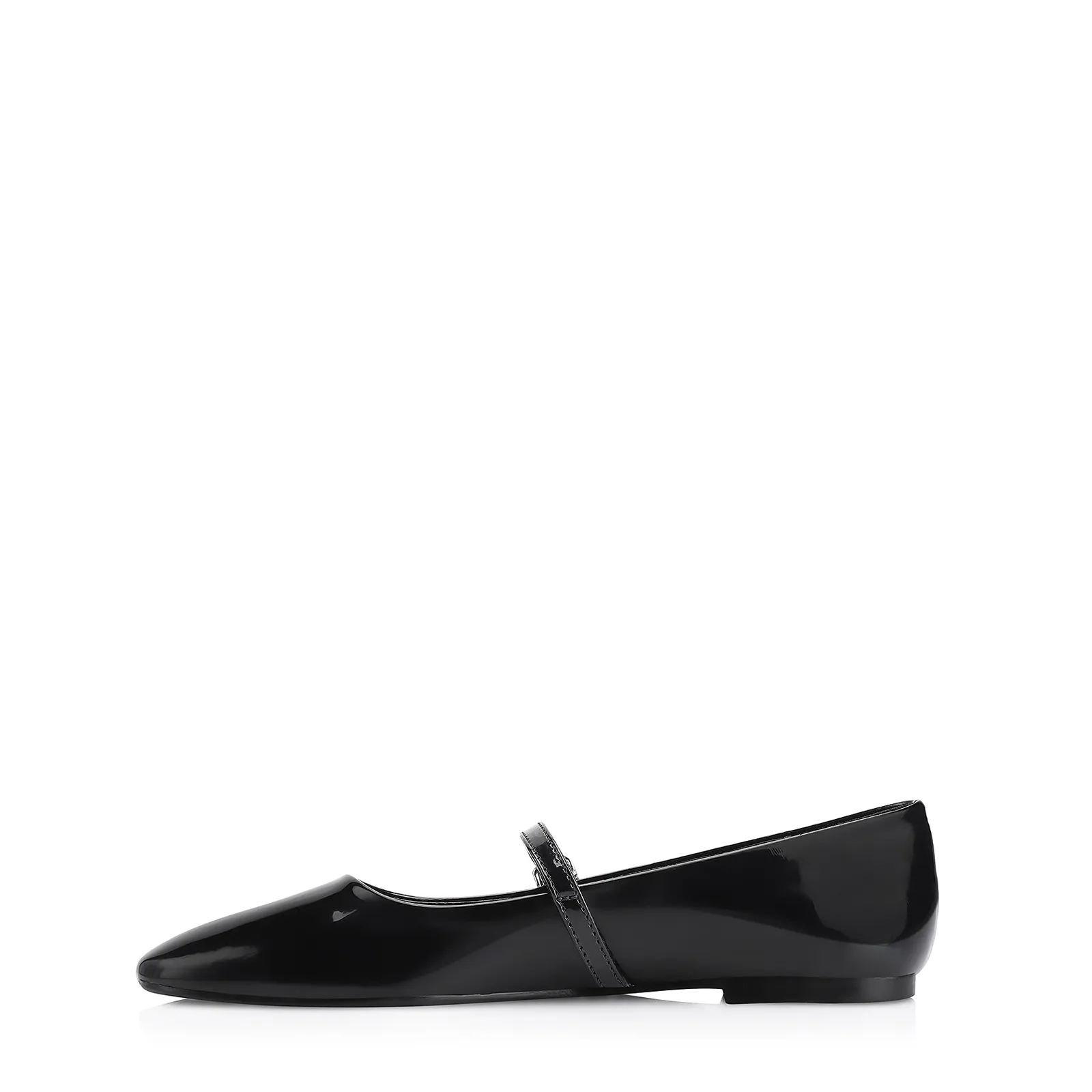 Sapatilha Fivela Verniz Preto