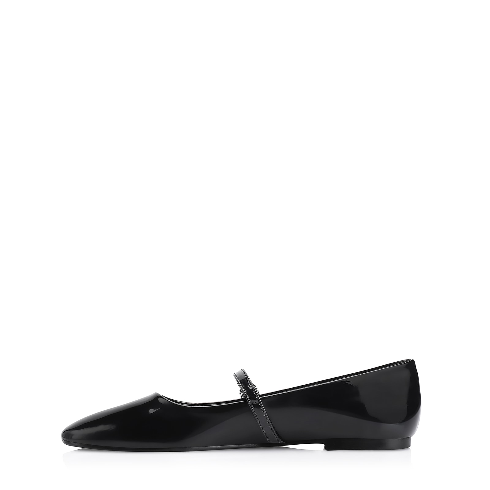 Sapatilha Fivela Verniz Preto
