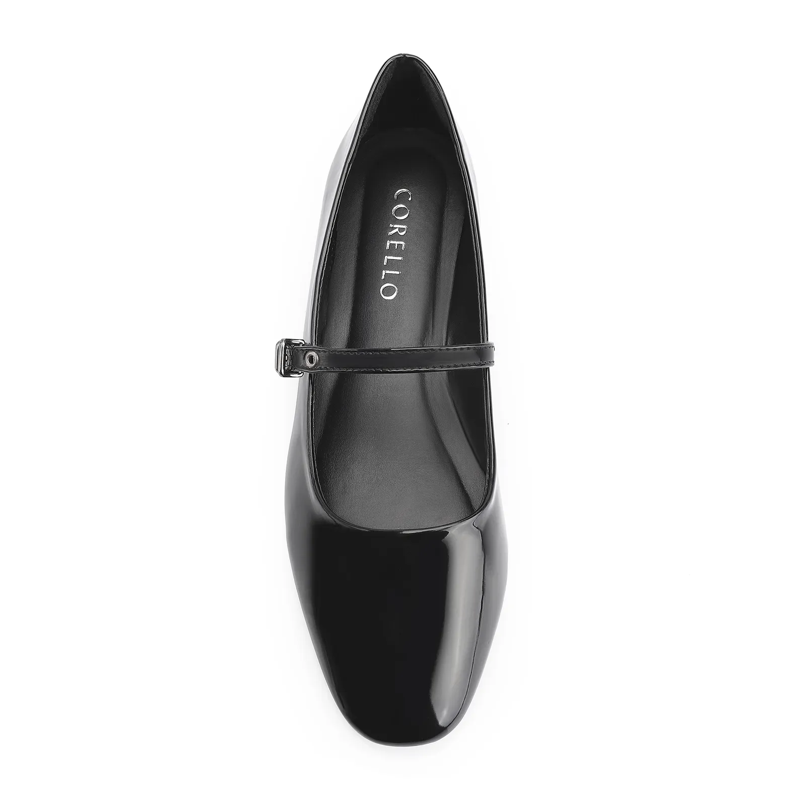 Sapatilha Fivela Verniz Preto