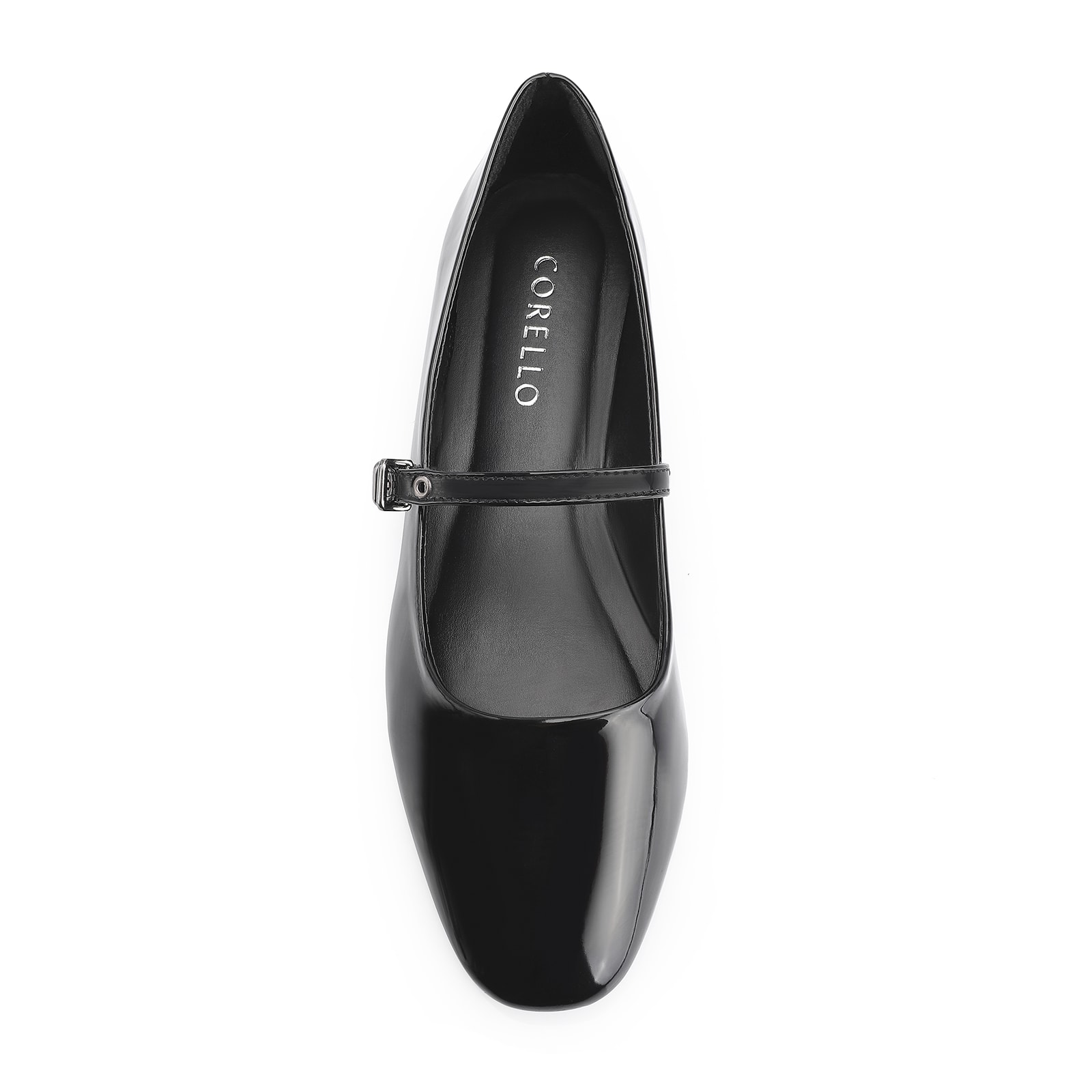 Sapatilha Fivela Verniz Preto