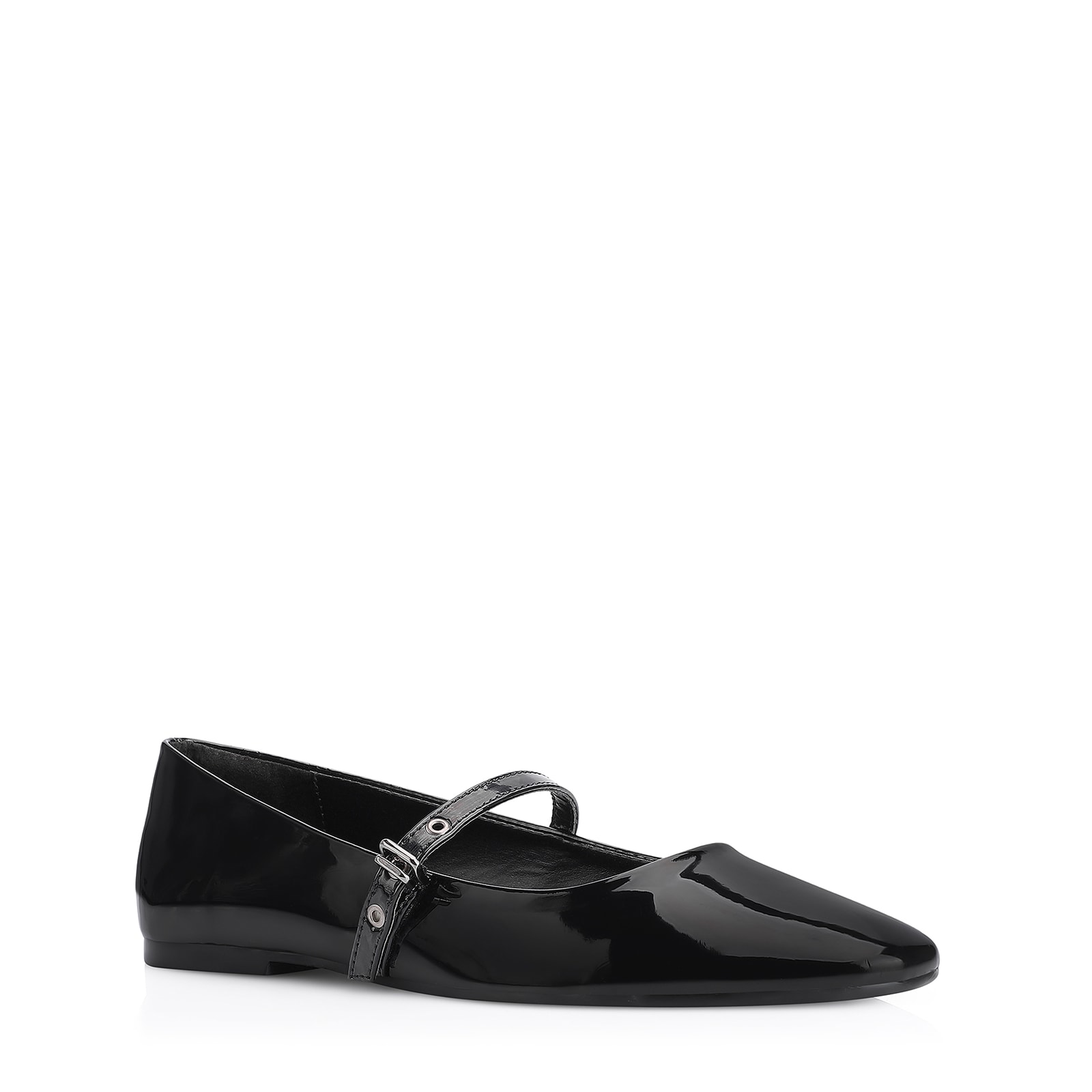 Sapatilha Fivela Verniz Preto