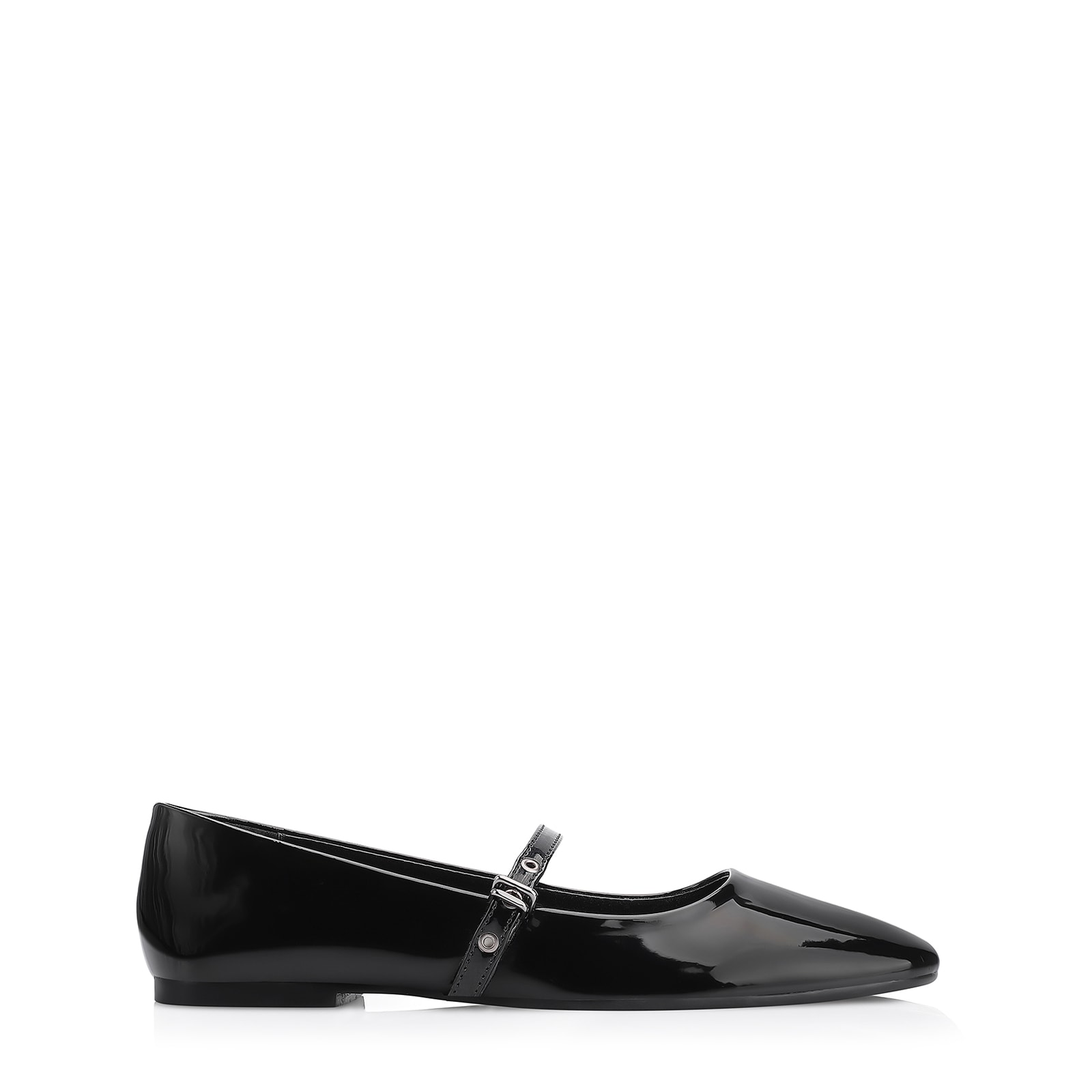 Sapatilha Fivela Verniz Preto