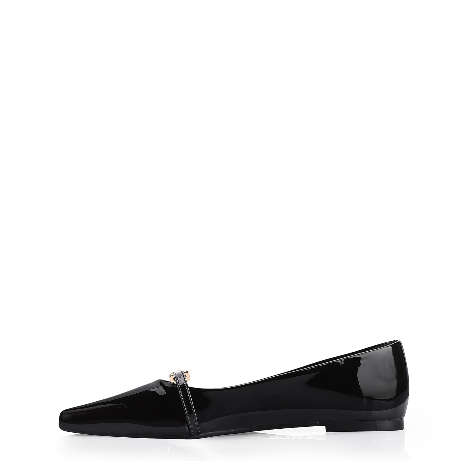 Sapatilha Fivela Verniz Preto