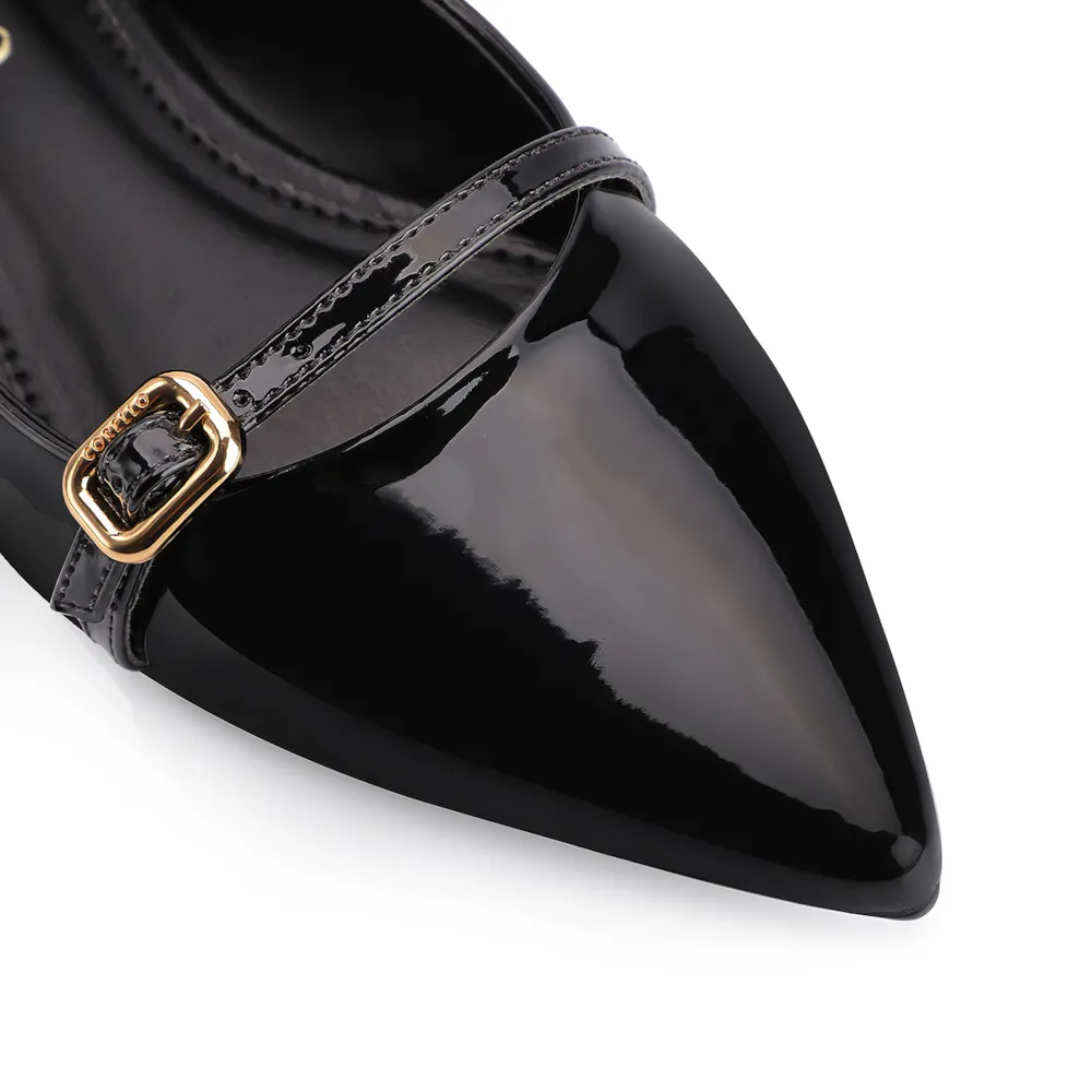 Sapatilha Fivela Verniz Preto - imagem 6