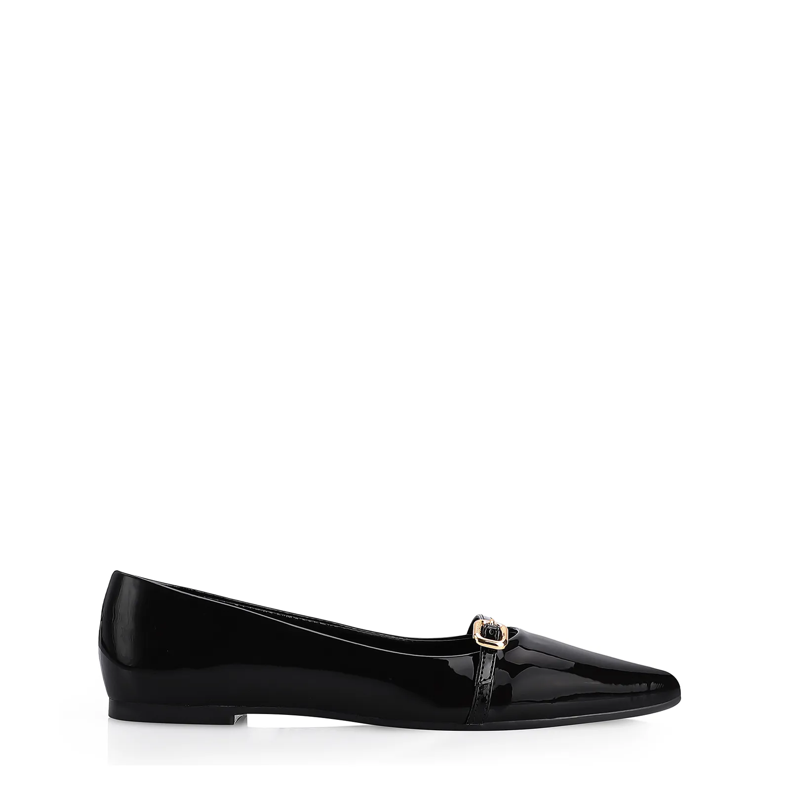 Sapatilha Fivela Verniz Preto