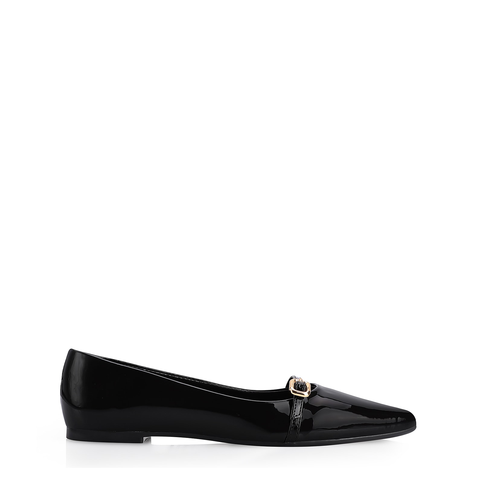 Sapatilha Fivela Verniz Preto