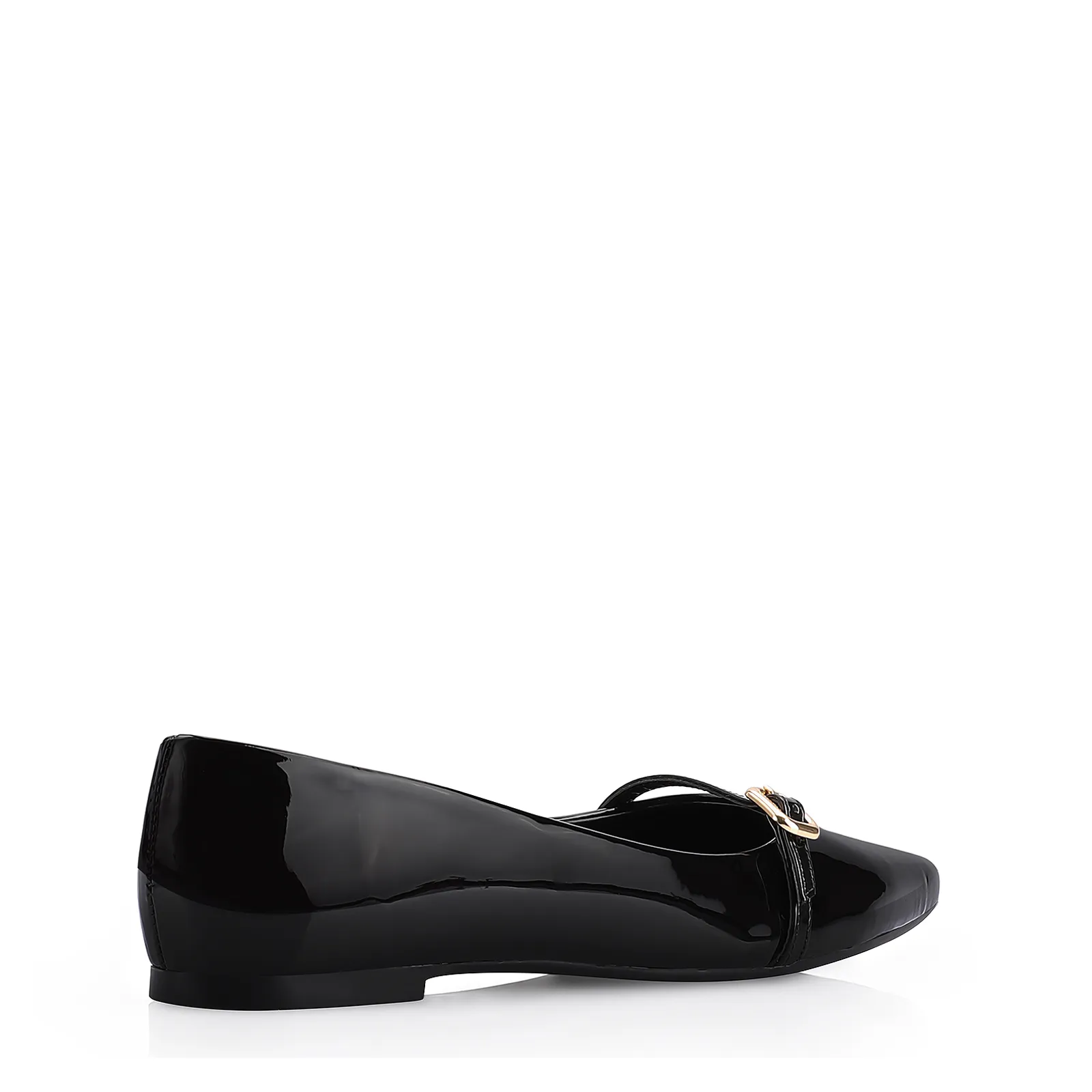 Sapatilha Fivela Verniz Preto