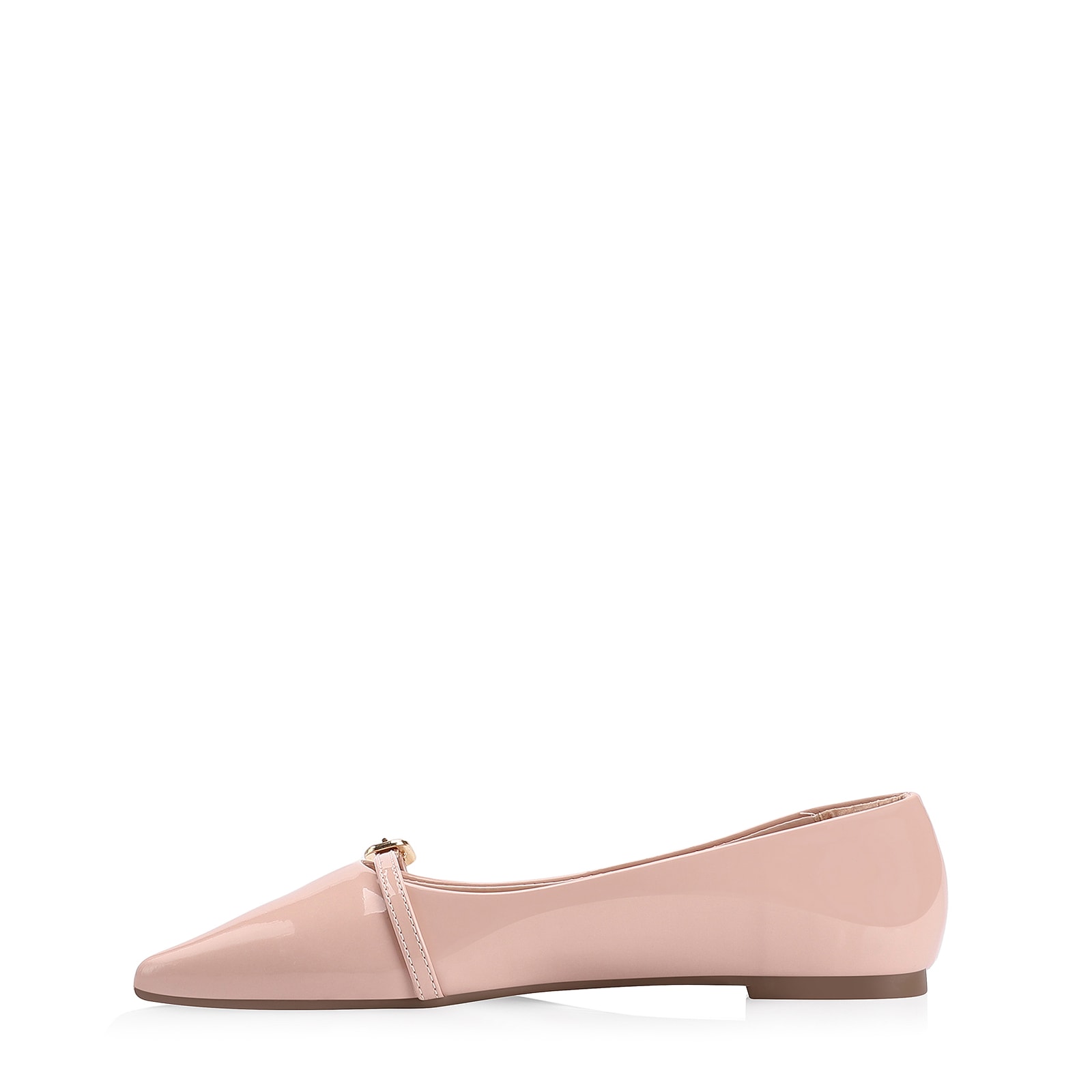 Sapatilha Fivela Verniz Rosa