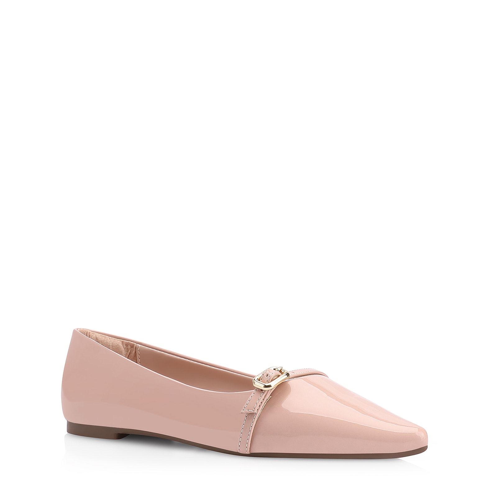 Sapatilha Fivela Verniz Rosa