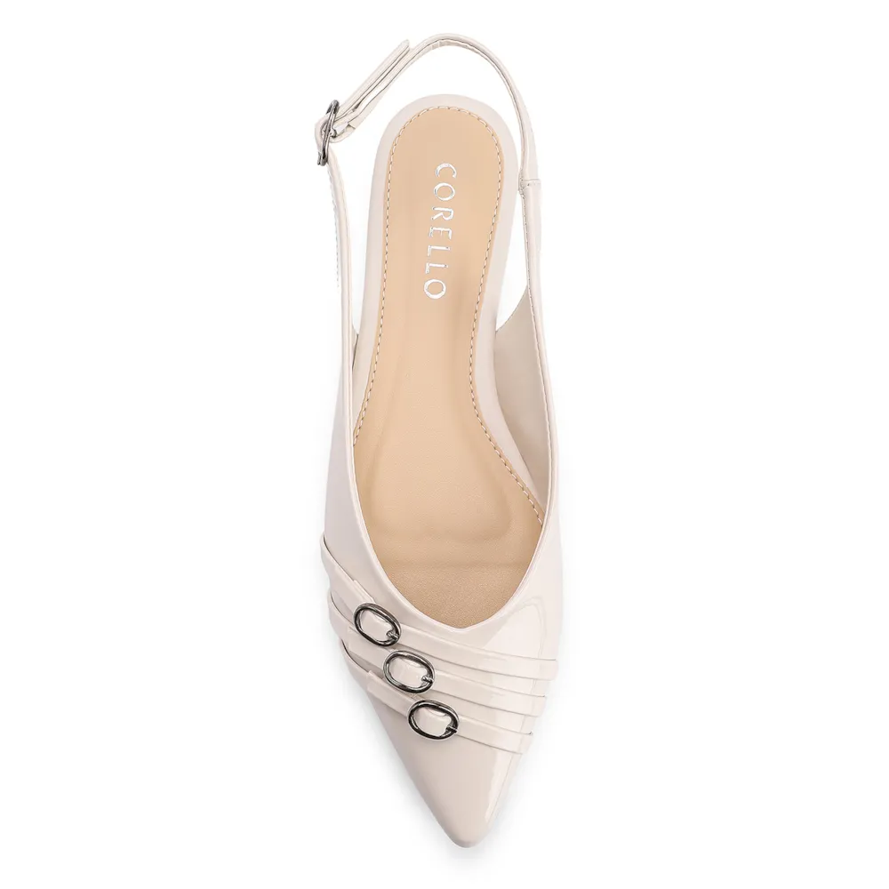 Sapatilha Fivelas Verniz Off White - imagem 6