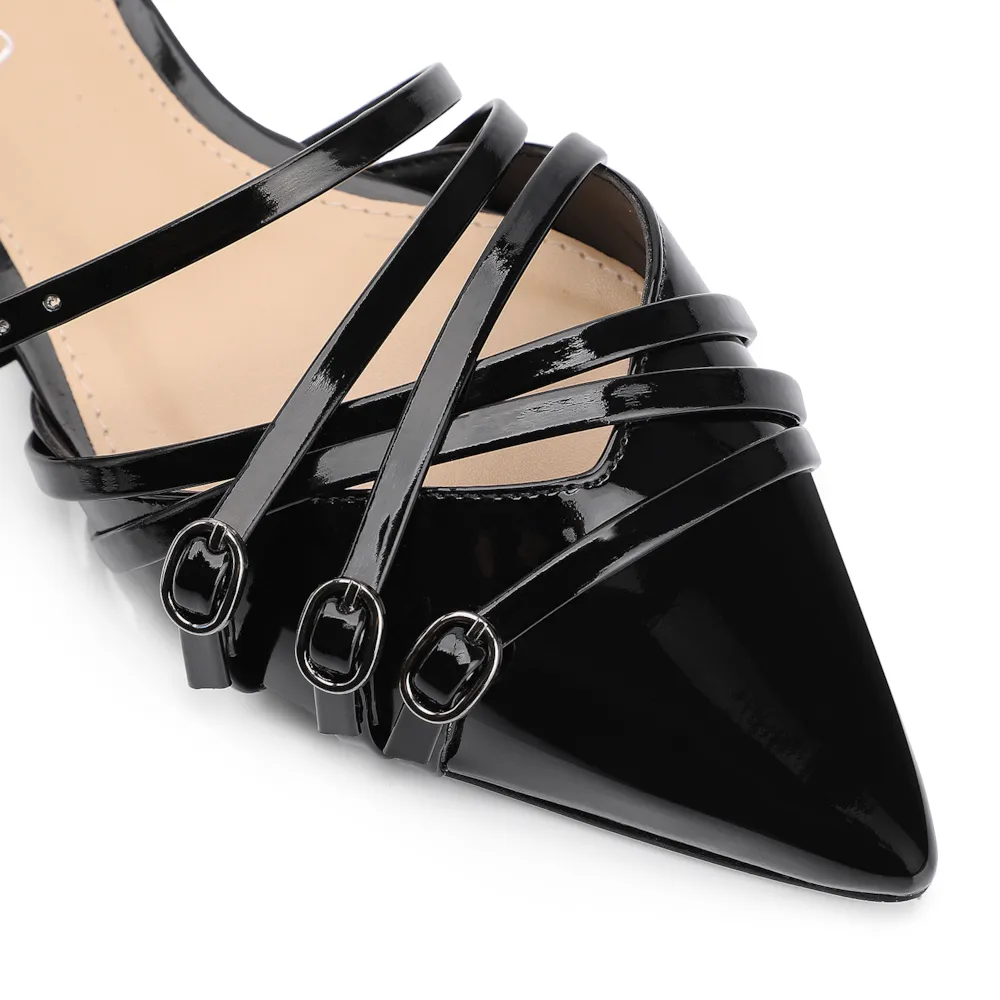 Sapatilha Fivelas Verniz Preto - imagem 6