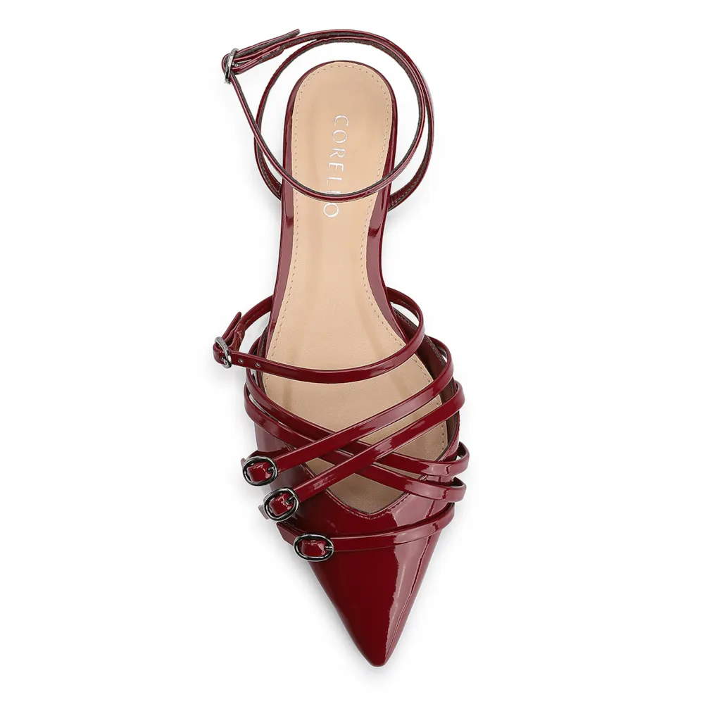 Sapatilha Fivelas Verniz Vermelho Cereja - imagem 6