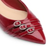 Sapatilha Fivelas Verniz Vermelho Cereja - imagem 6