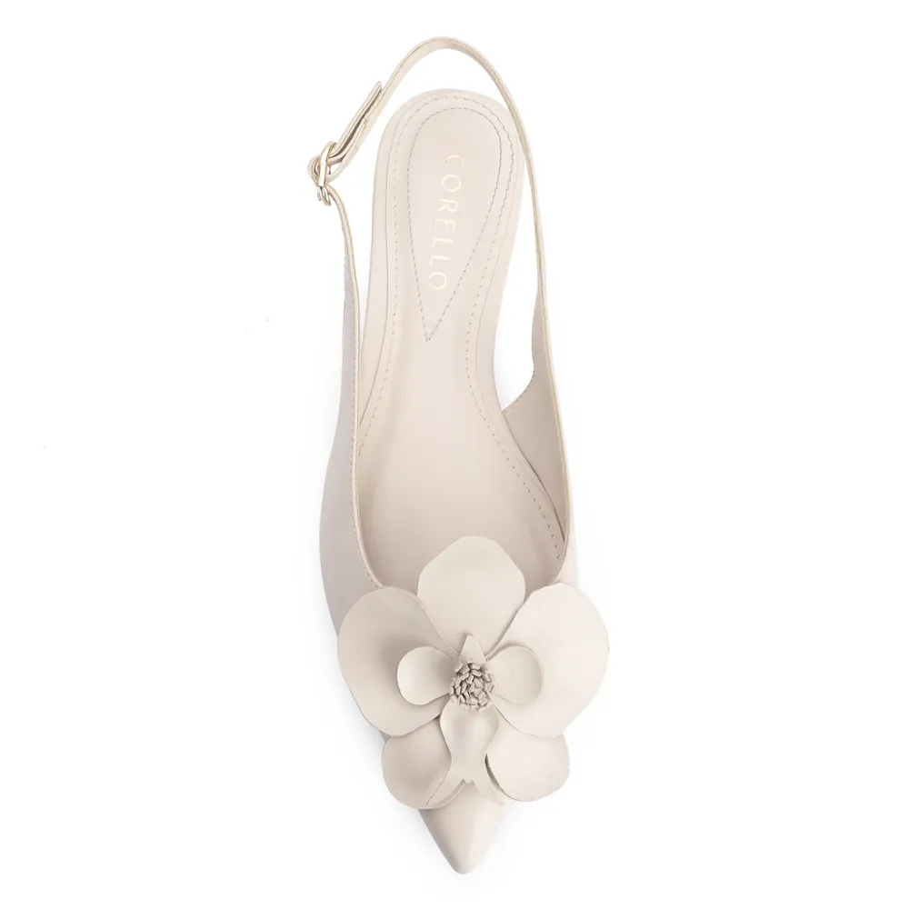 Sapatilha Flor Couro Off White - imagem 5
