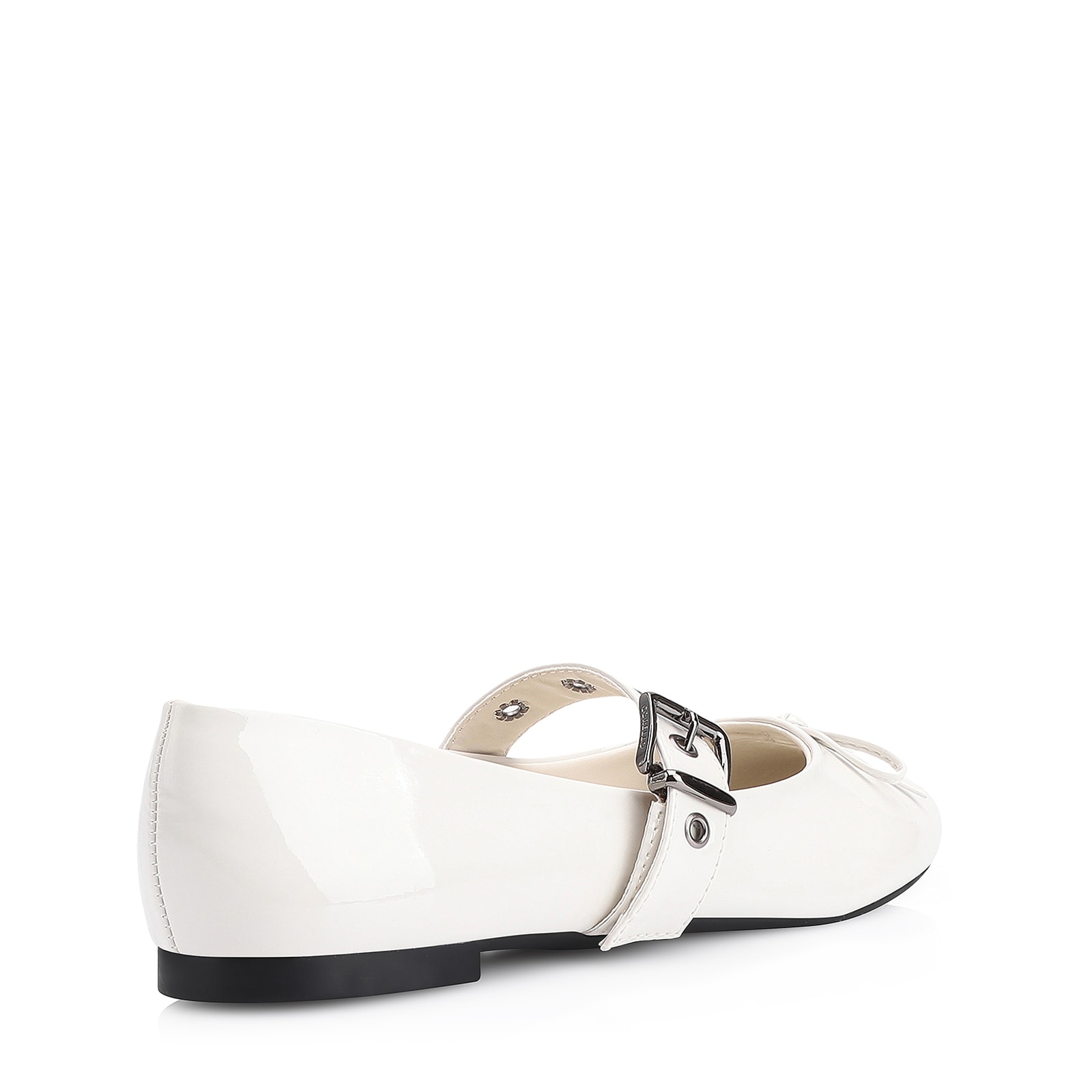 Sapatilha Ilhós Verniz Off White
