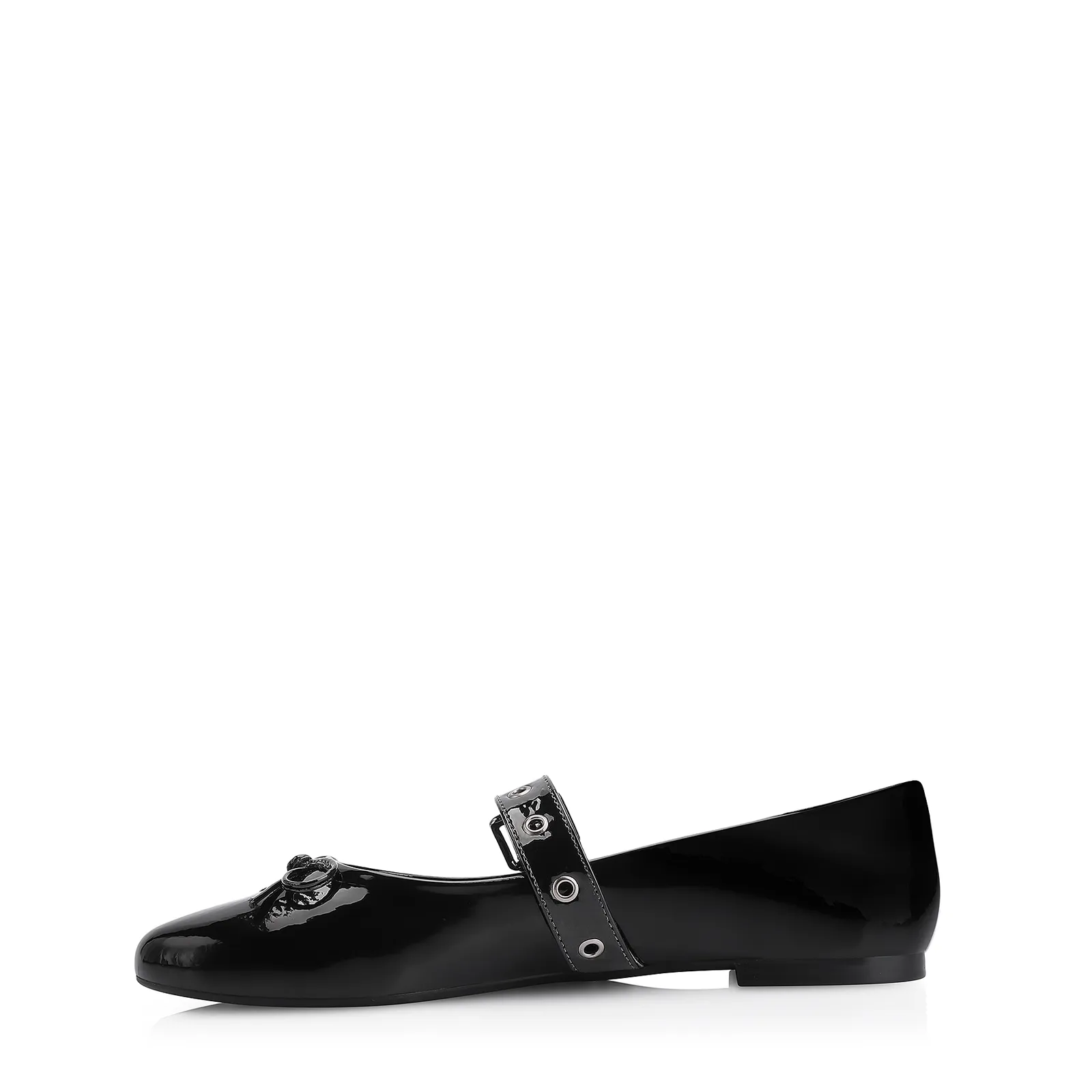 Sapatilha Ilhós Verniz Preto