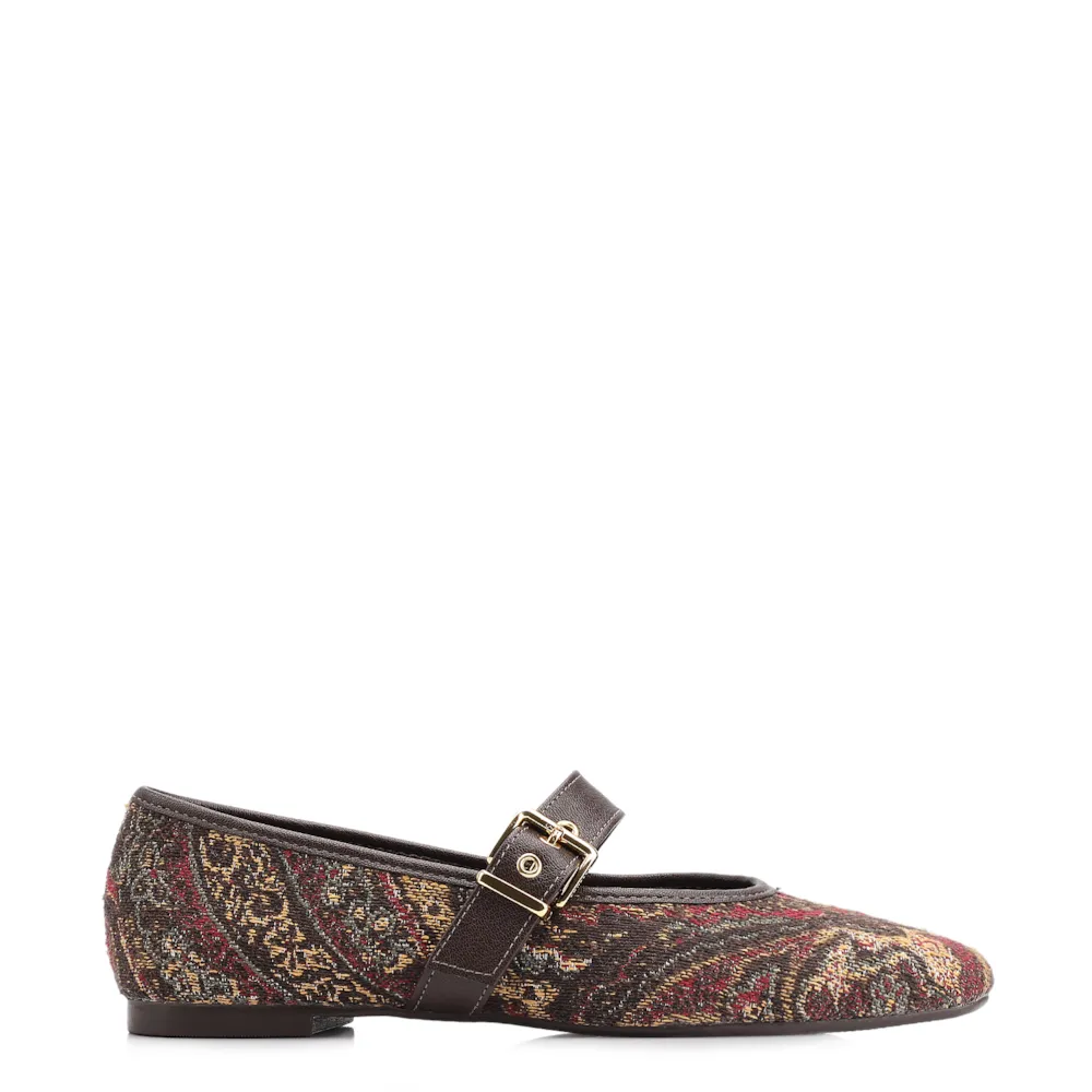 Sapatilha Jacquard Paisley /Alt Marrom Escuro - imagem 3