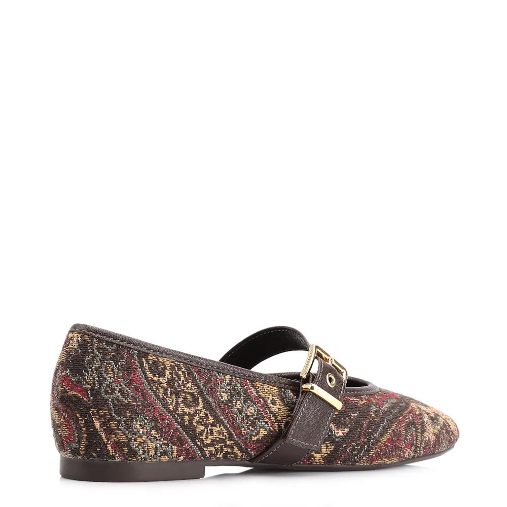 Sapatilha Jacquard Paisley /Alt Marrom Escuro - imagem 4