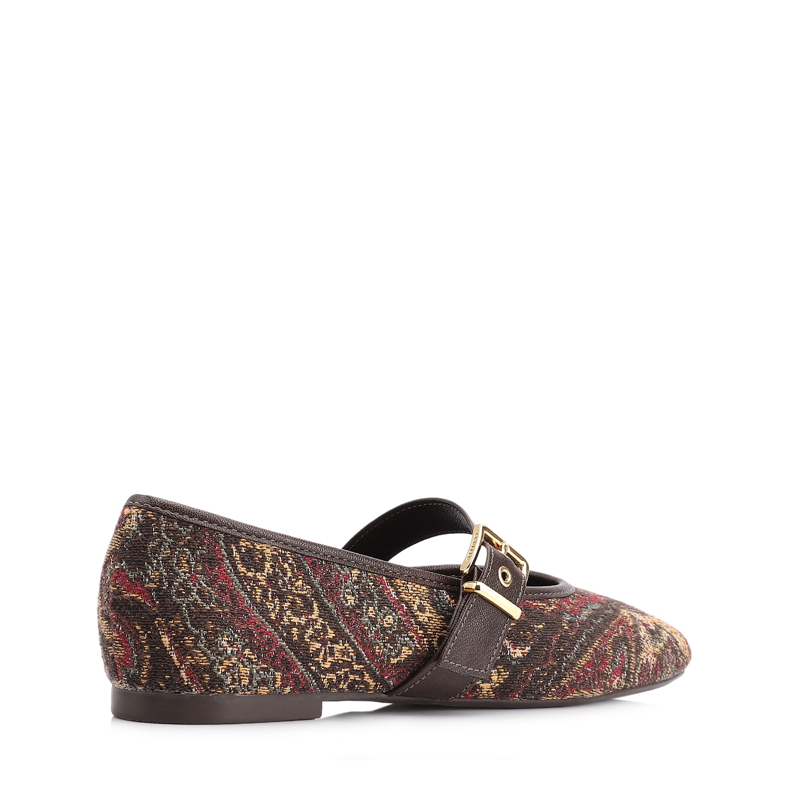 Sapatilha Jacquard Paisley /Alt Marrom Escuro