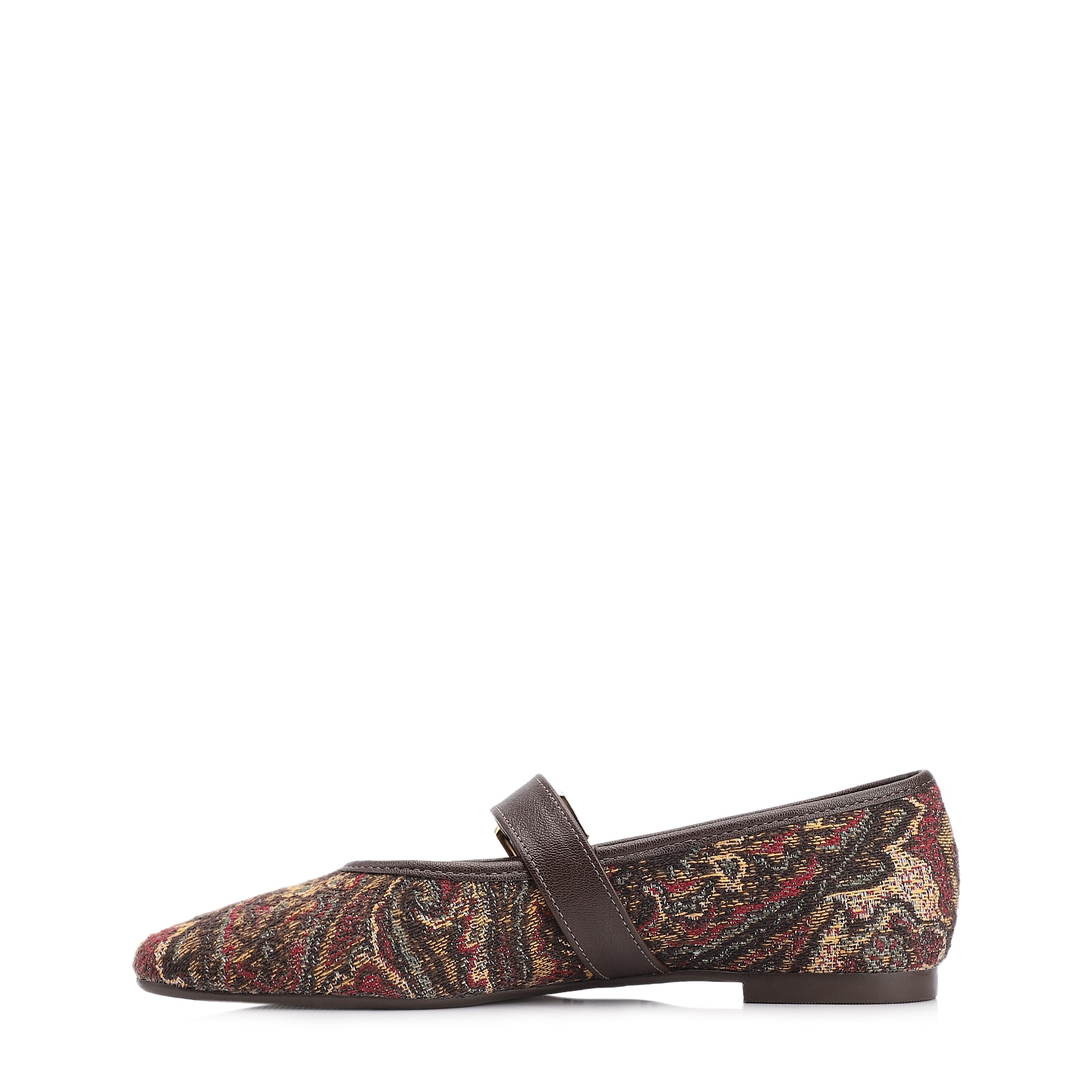 Sapatilha Jacquard Paisley /Alt Marrom Escuro