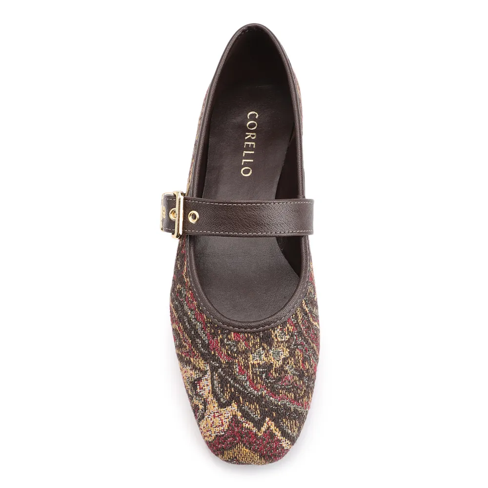 Sapatilha Jacquard Paisley /Alt Marrom Escuro - imagem 6