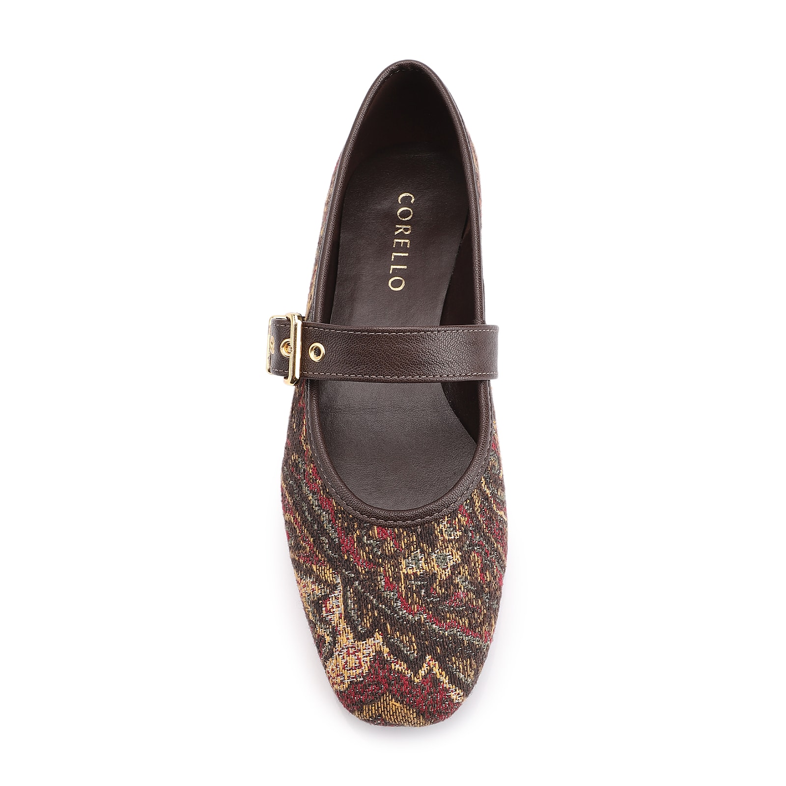 Sapatilha Jacquard Paisley /Alt Marrom Escuro