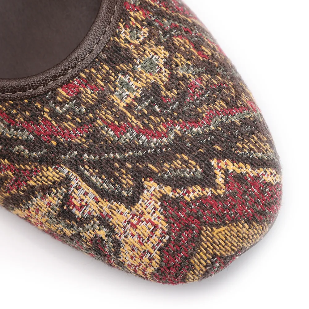 Sapatilha Jacquard Paisley /Alt Marrom Escuro - imagem 7