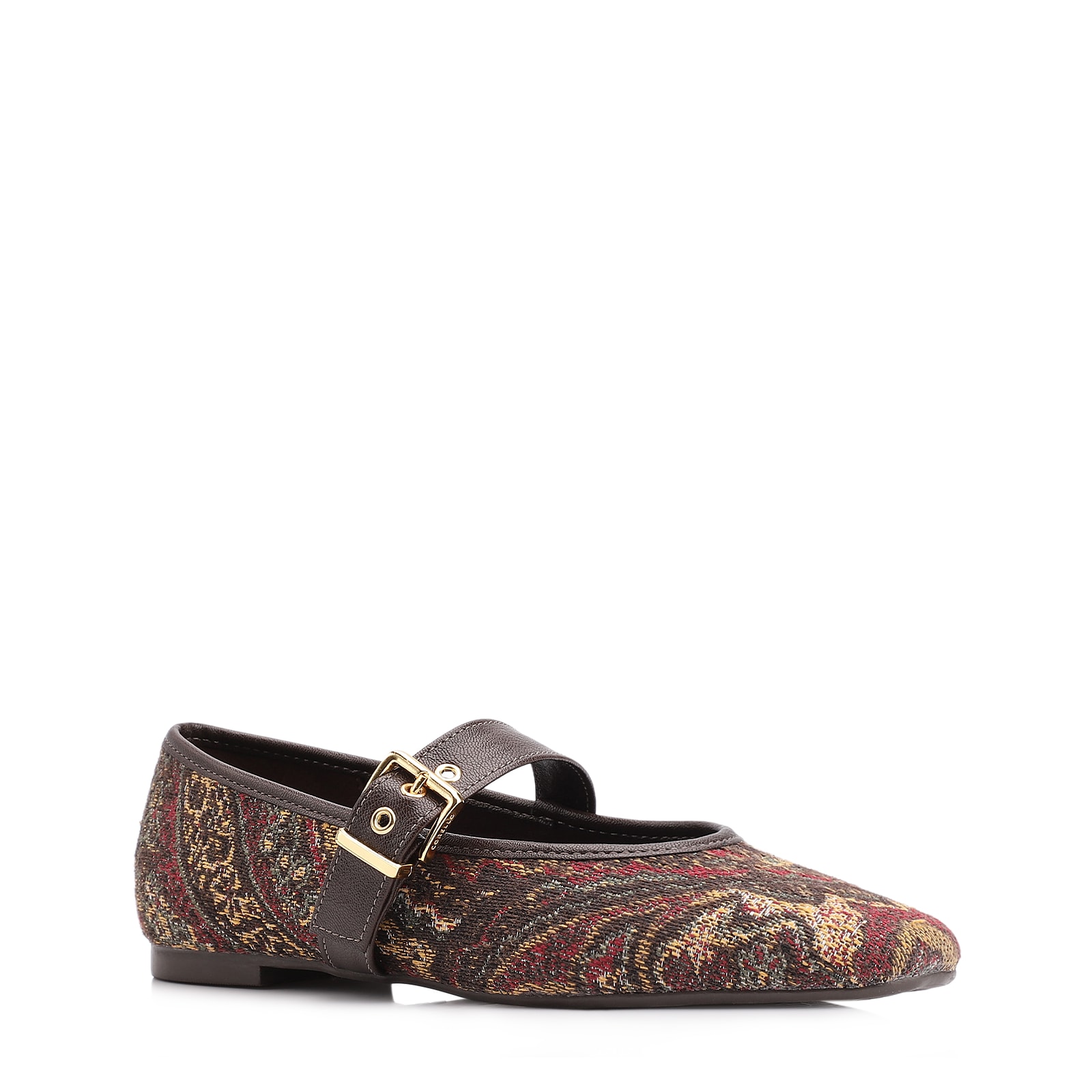 Sapatilha Jacquard Paisley /Alt Marrom Escuro